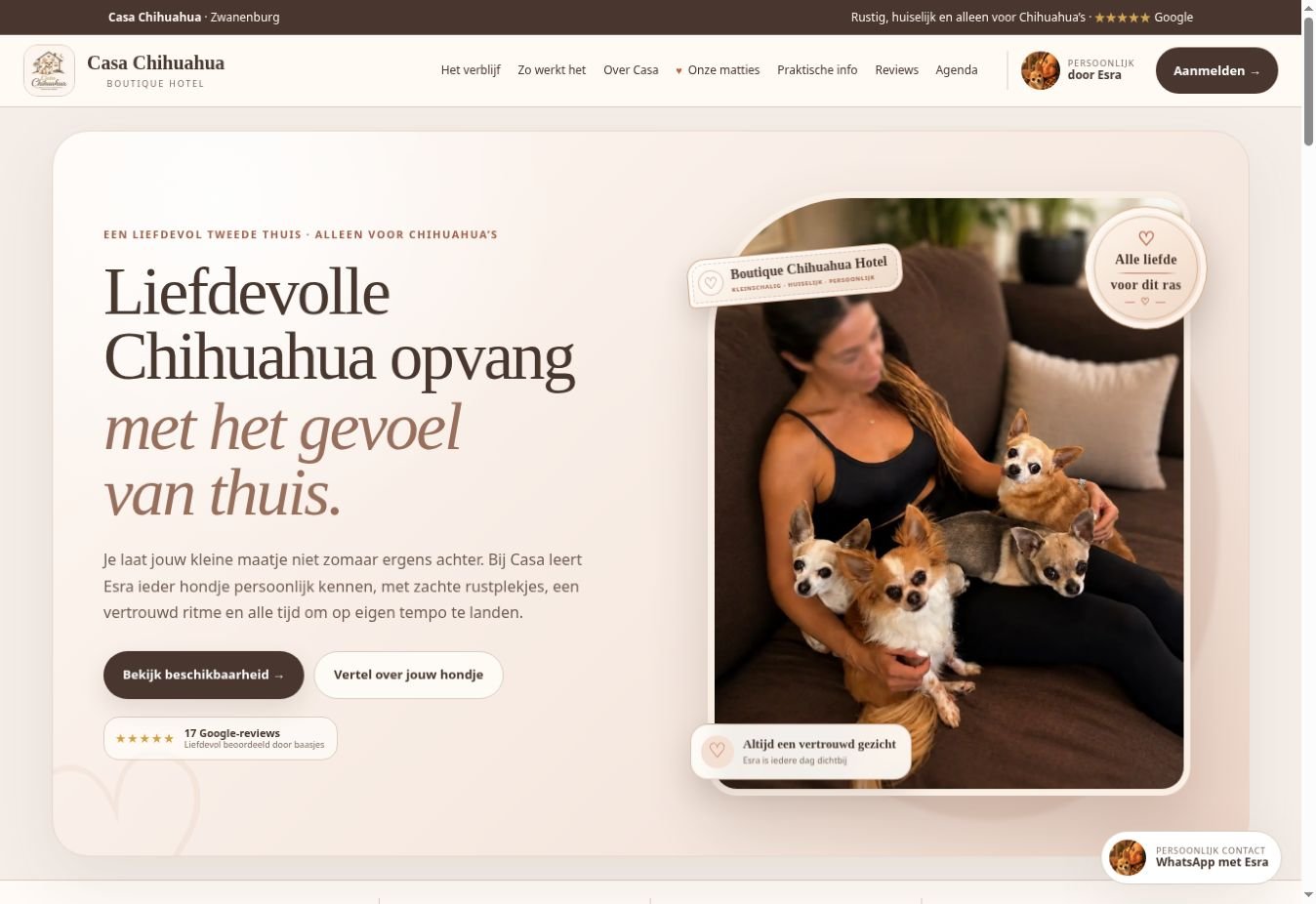 Homepage van Casa Chihuahua