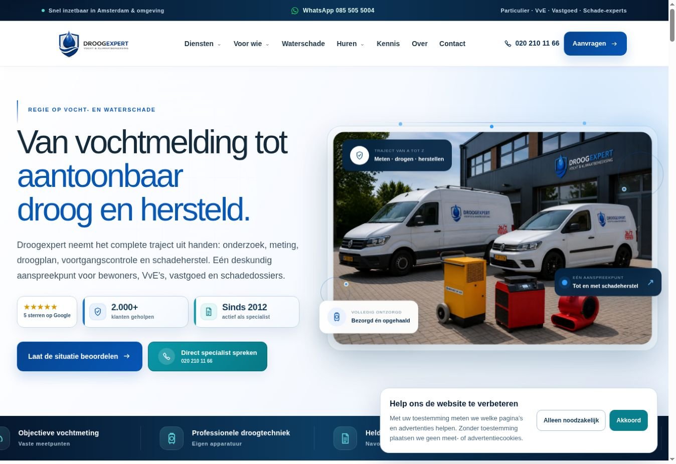 Homepage van Droogexpert